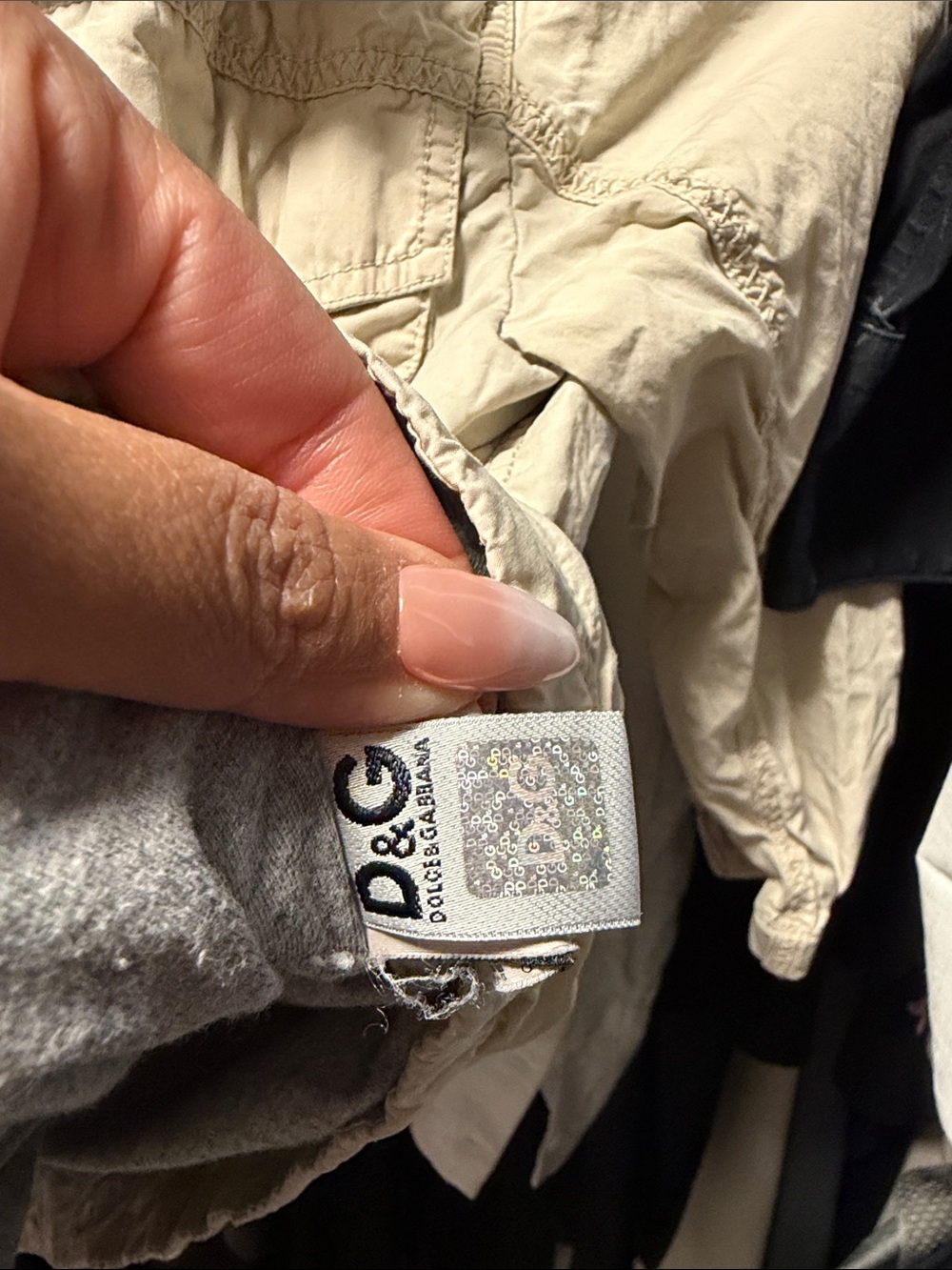 D&G Beige Hooded Utility Jacket with Cinch Waist - Picture 5 of 8